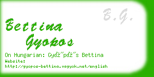 bettina gyopos business card